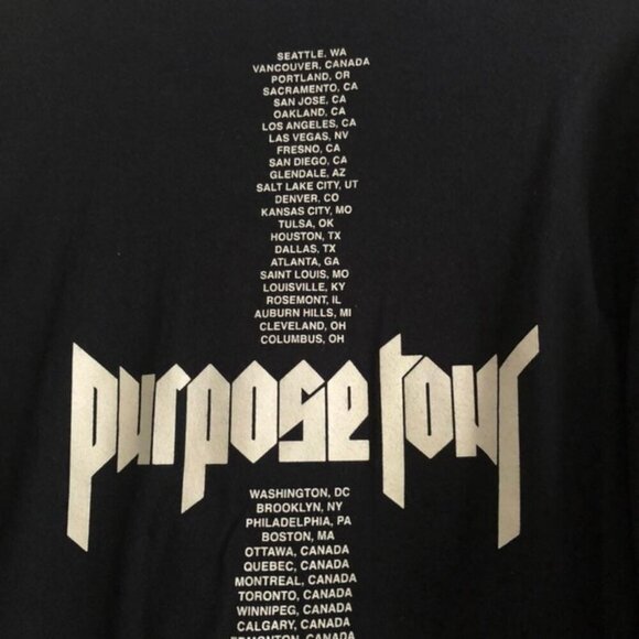 Justin Bieber Purpose Tour Shirt XXL **FLAWED -- has a hole** - Picture 4 of 6